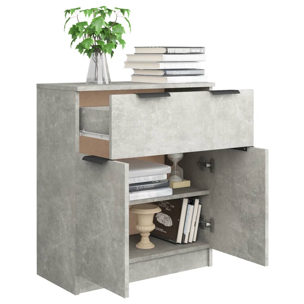 vidaXL Dulap, gri beton, 60x30x70 cm, lemn prelucrat