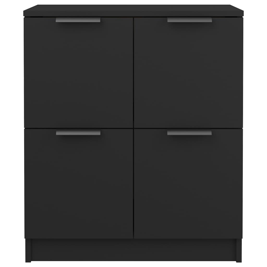 vidaXL Servantă, negru, 60x30x70 cm, lemn prelucrat vidaXL Servantă, negru, 60x30x70 cm, lemn prelucrat