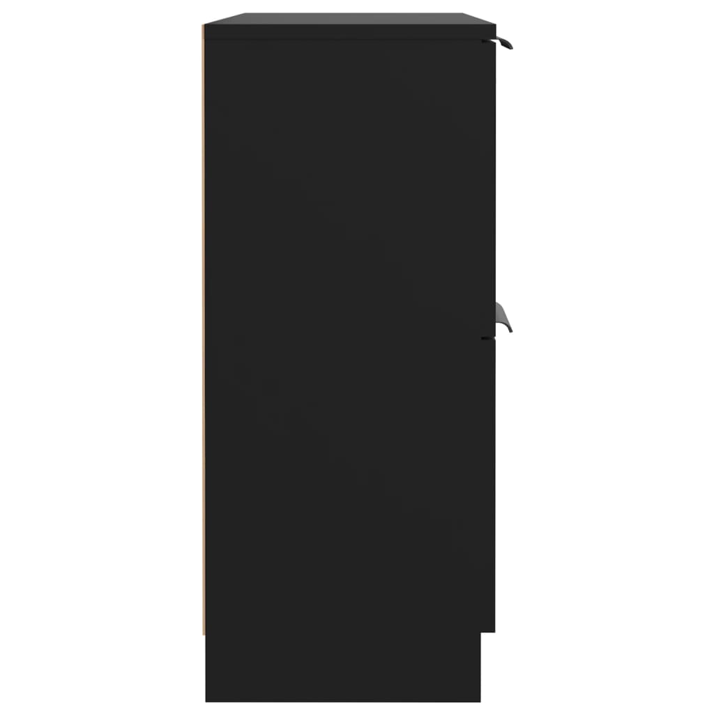 vidaXL Servantă, negru, 60x30x70 cm, lemn prelucrat vidaXL Servantă, negru, 60x30x70 cm, lemn prelucrat
