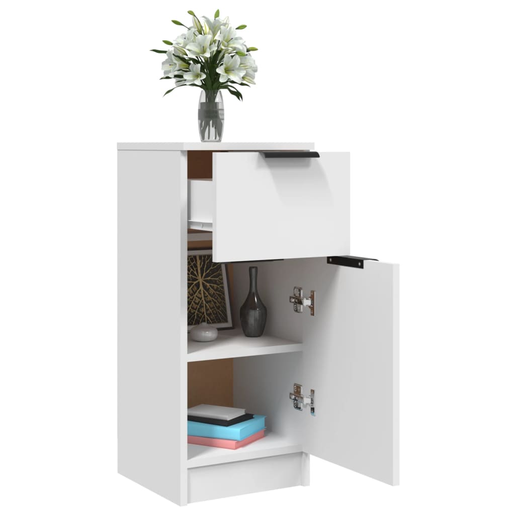 vidaXL Dulap, 2 buc., alb, 30x30x70 cm, lemn prelucrat
