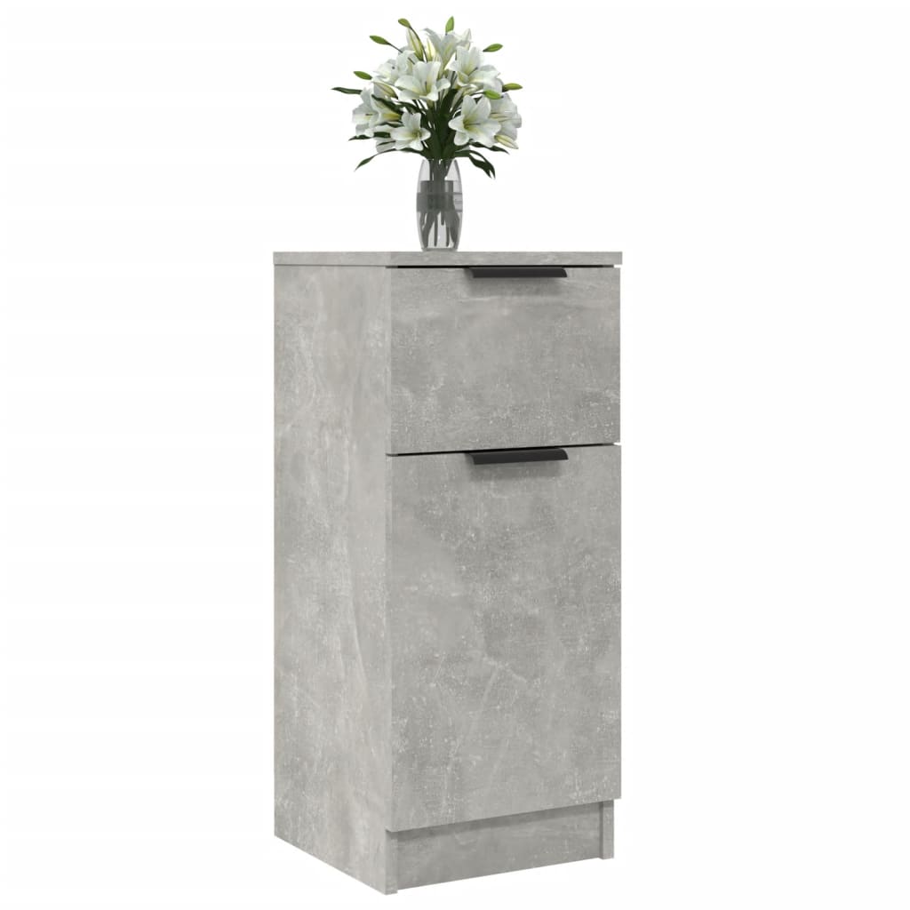 vidaXL Dulapuri, 2 buc., gri beton, 30x30x70 cm, lemn compozit