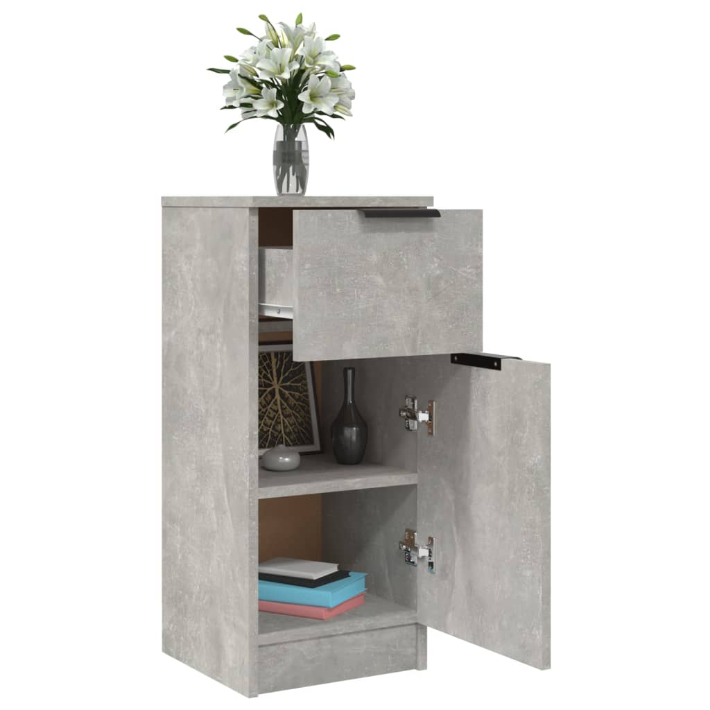 vidaXL Dulapuri, 2 buc., gri beton, 30x30x70 cm, lemn compozit