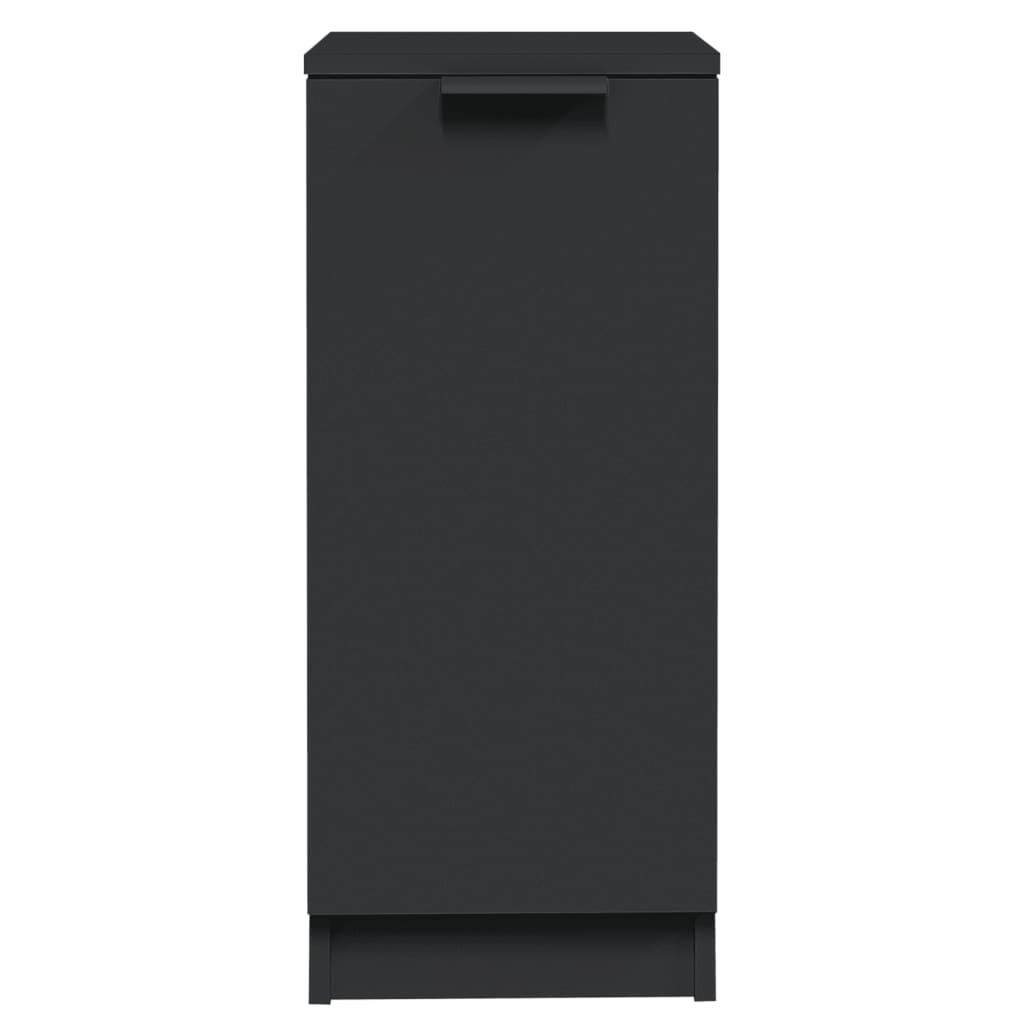 vidaXL Servante, 2 buc., negru, 30x30x70 cm, lemn prelucrat