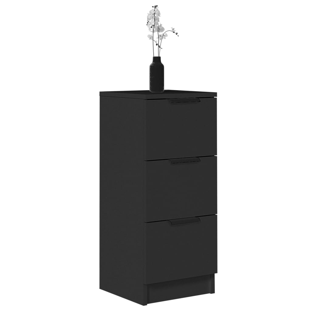 vidaXL Servante, 2 buc., negru, 30x30x70 cm, lemn prelucrat vidaXL Servante, 2 buc., negru, 30x30x70 cm, lemn prelucrat