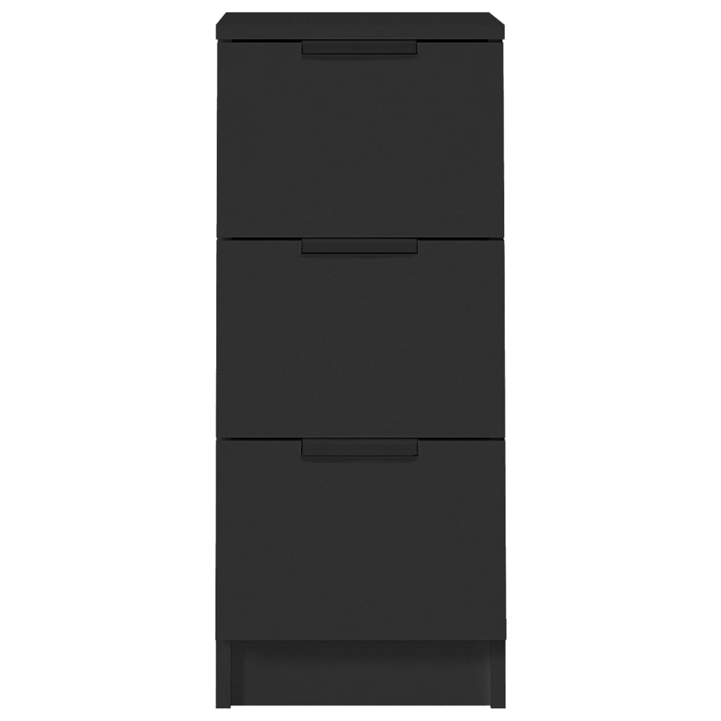vidaXL Servante, 2 buc., negru, 30x30x70 cm, lemn prelucrat vidaXL Servante, 2 buc., negru, 30x30x70 cm, lemn prelucrat