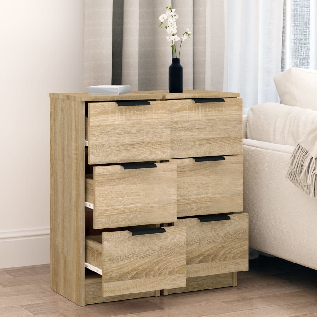 vidaXL Dulapuri, 2 buc., stejar sonoma, 30x30x70 cm, lemn compozit