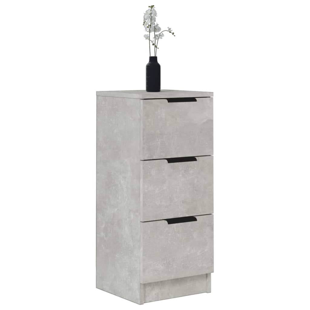 vidaXL Dulapuri, 2 buc., gri beton, 30x30x70 cm, lemn compozit