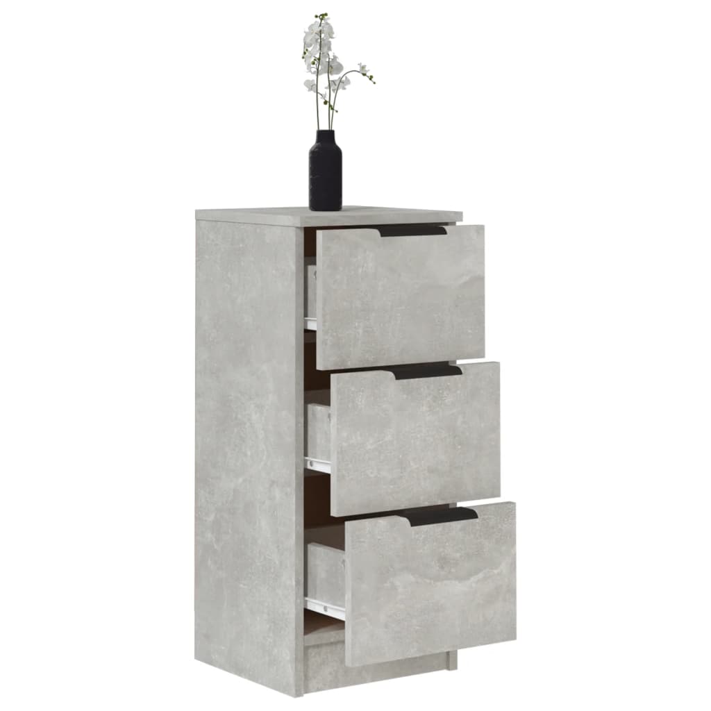vidaXL Dulapuri, 2 buc., gri beton, 30x30x70 cm, lemn compozit