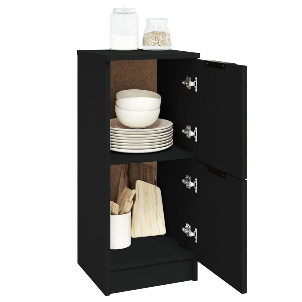 vidaXL Dulapuri, 2 buc., negru, 30x30x70 cm, lemn prelucrat
