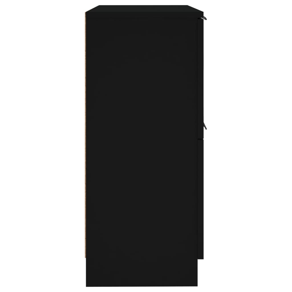 vidaXL Dulapuri, 2 buc., negru, 30x30x70 cm, lemn prelucrat