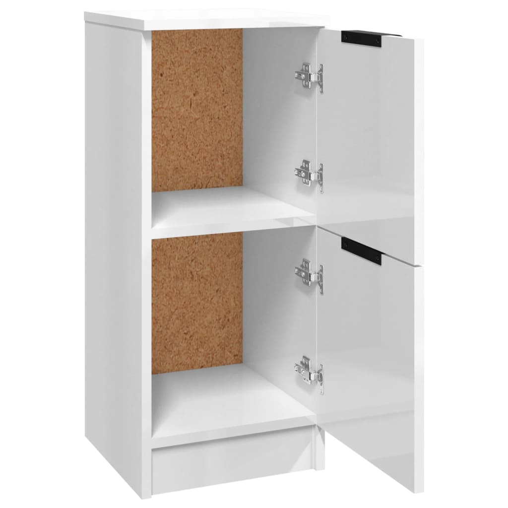 vidaXL Dulapuri, 2 buc., alb extralucios, 30x30x70 cm, lemn compozit vidaXL Dulapuri, 2 buc., alb extralucios, 30x30x70 cm, lemn compozit