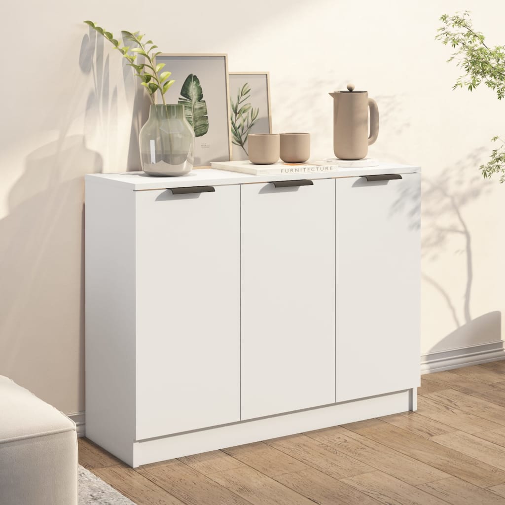 vidaXL Servantă, alb, 90,5x30x70 cm, lemn prelucrat vidaXL Servantă, alb, 90,5x30x70 cm, lemn prelucrat