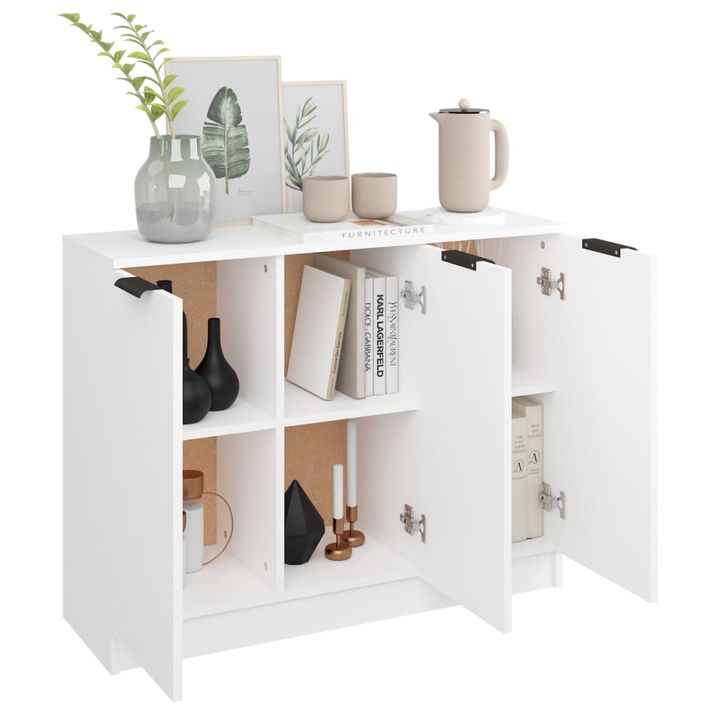 vidaXL Servantă, alb, 90,5x30x70 cm, lemn prelucrat vidaXL Servantă, alb, 90,5x30x70 cm, lemn prelucrat