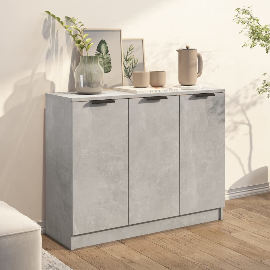 vidaXL Servantă, gri beton, 90,5x30x70 cm, lemn prelucrat