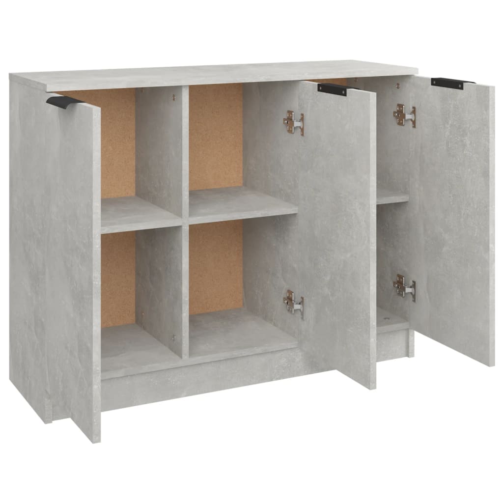 vidaXL Servantă, gri beton, 90,5x30x70 cm, lemn prelucrat