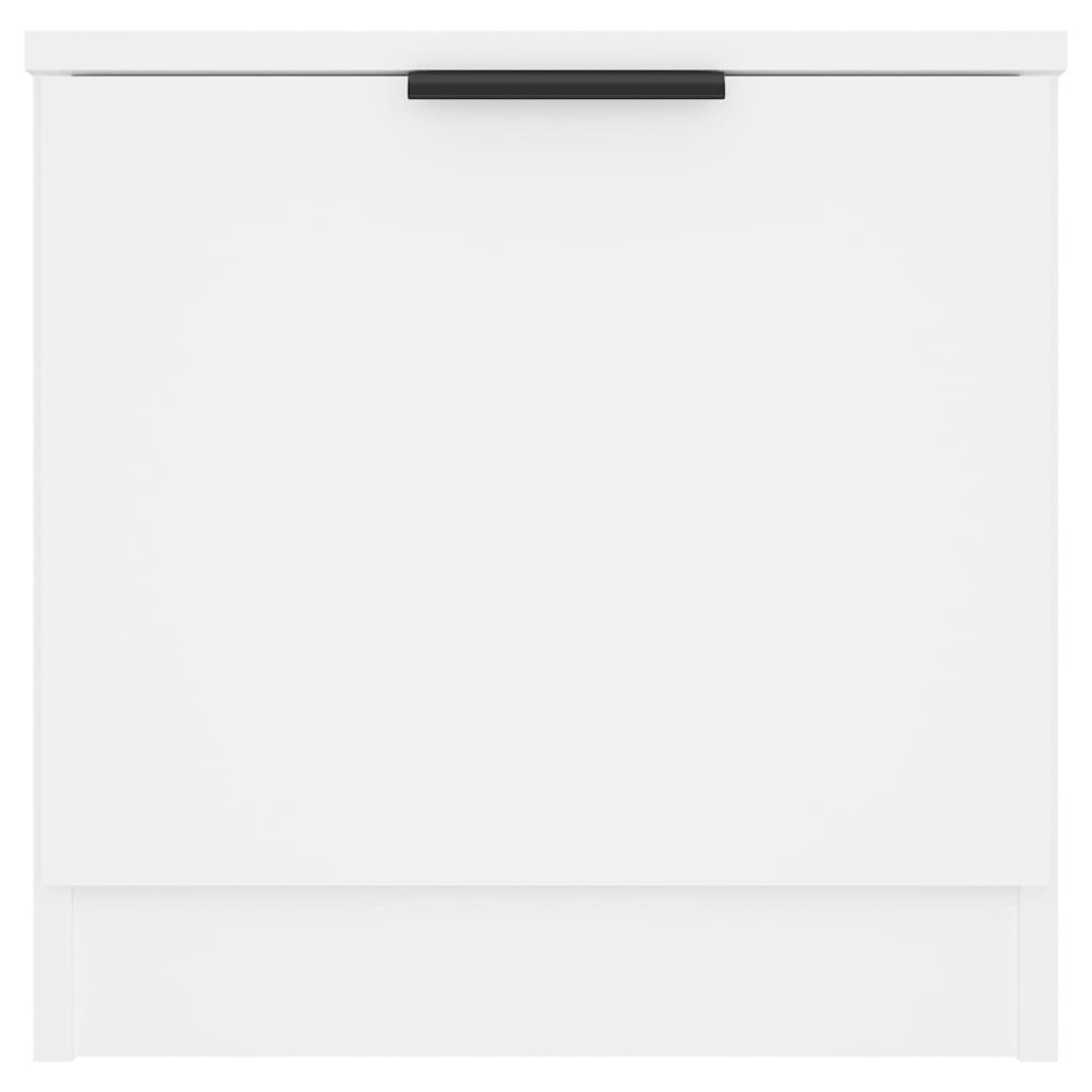 vidaXL Noptiere, 2 buc., alb, 40x39x40 cm