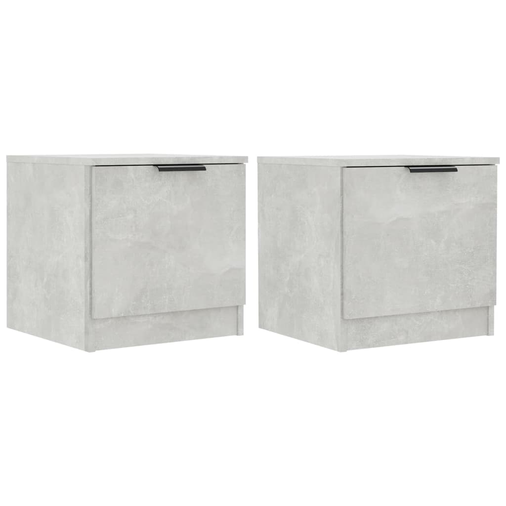 vidaXL Noptiere, 2 buc., gri beton, 40x39x40 cm vidaXL Noptiere, 2 buc., gri beton, 40x39x40 cm