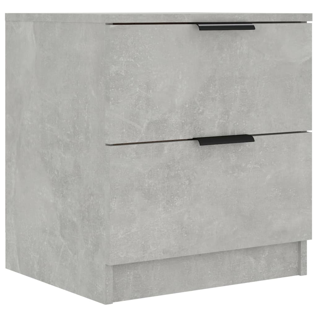vidaXL Noptiere, 2 buc., gri beton, lemn prelucrat vidaXL Noptiere, 2 buc., gri beton, lemn prelucrat
