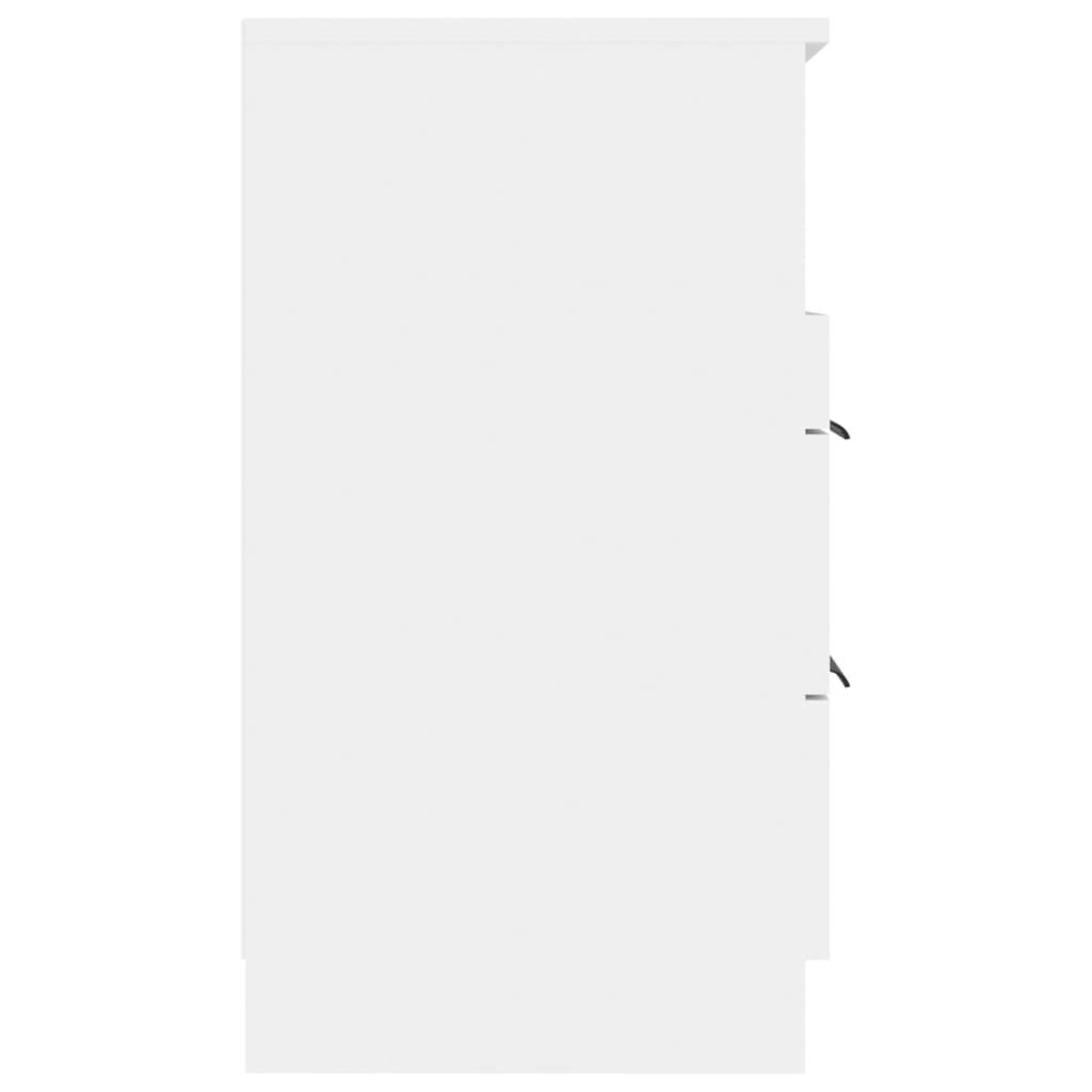 vidaXL Noptiere, 2 buc., alb, lemn prelucrat vidaXL Noptiere, 2 buc., alb, lemn prelucrat