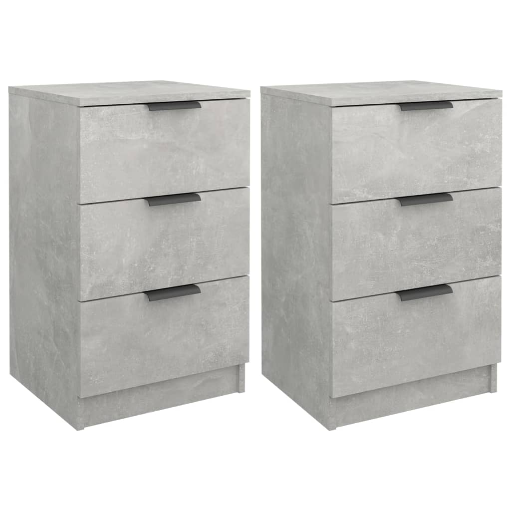 vidaXL Noptiere, 2 buc., gri beton, 40x36x65 cm vidaXL Noptiere, 2 buc., gri beton, 40x36x65 cm