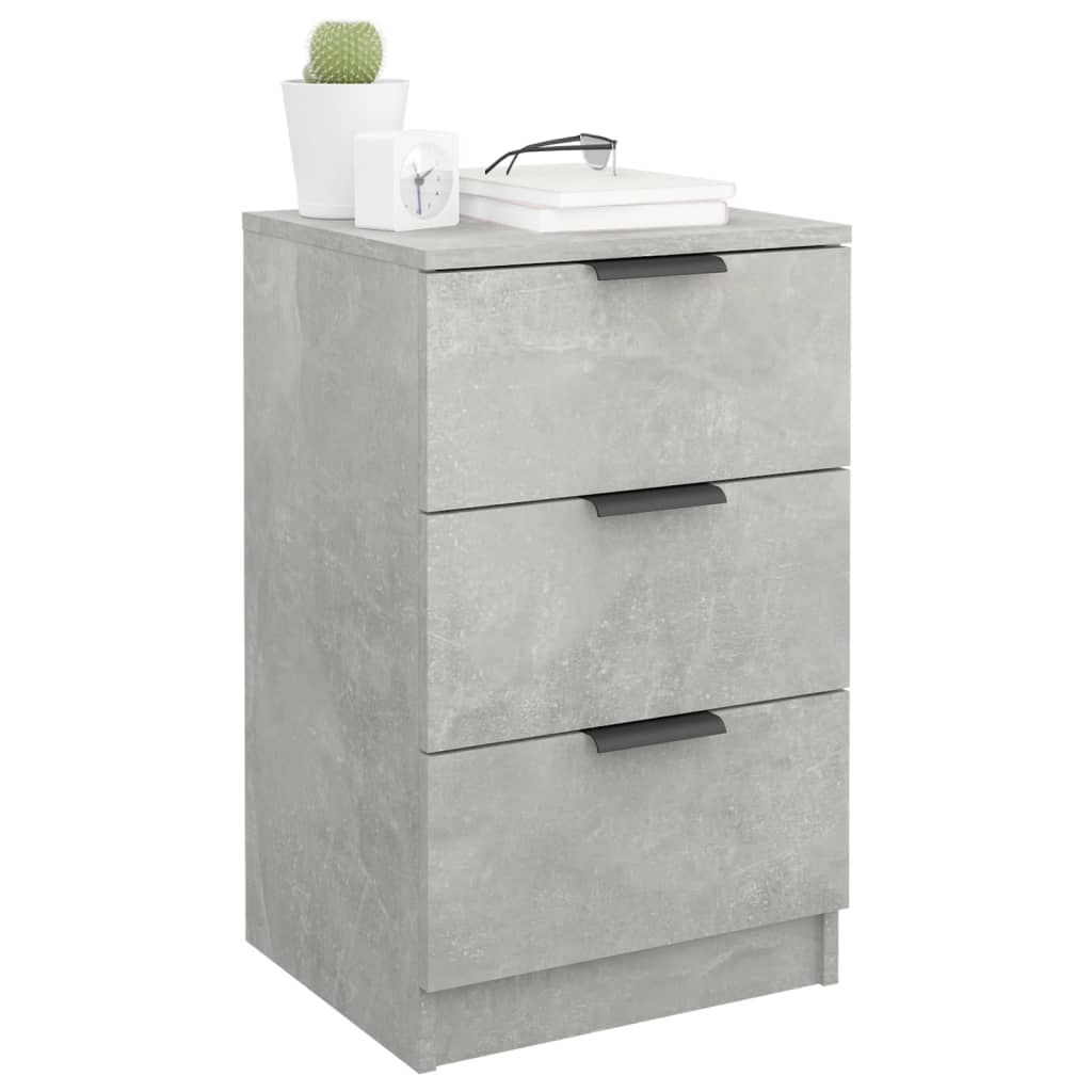 vidaXL Noptiere, 2 buc., gri beton, 40x36x65 cm vidaXL Noptiere, 2 buc., gri beton, 40x36x65 cm