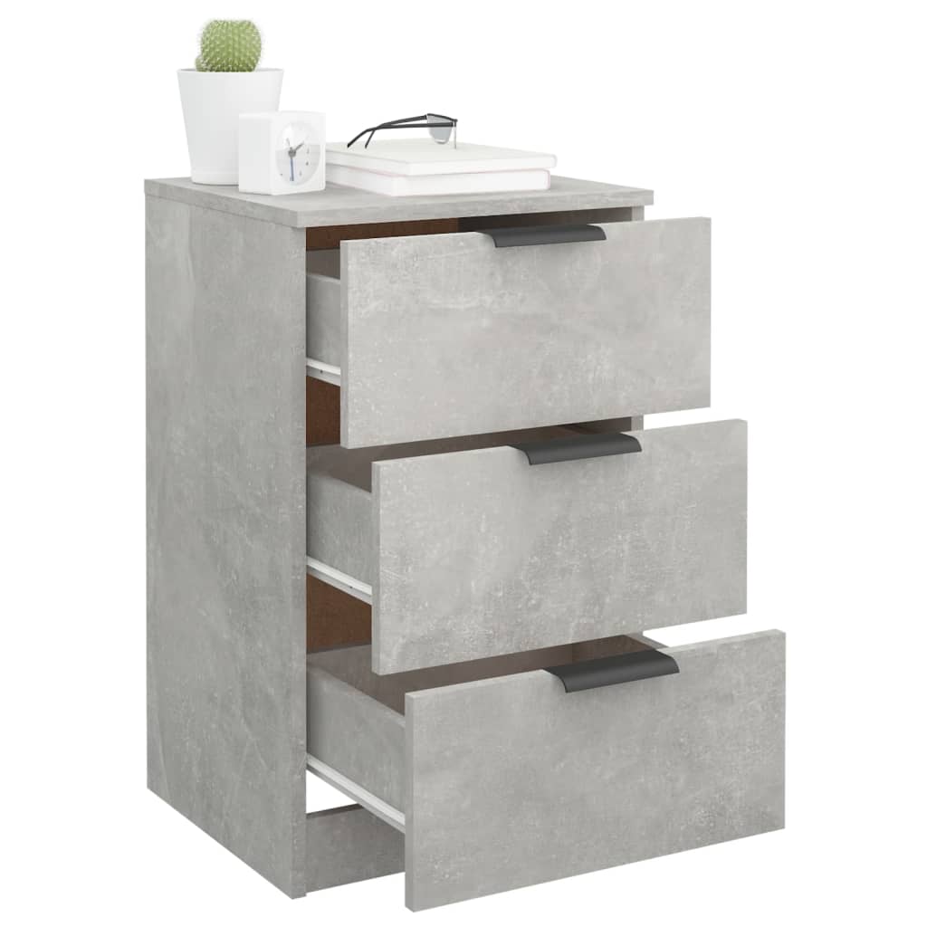 vidaXL Noptiere, 2 buc., gri beton, 40x36x65 cm vidaXL Noptiere, 2 buc., gri beton, 40x36x65 cm