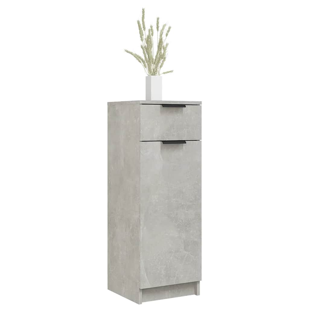 vidaXL Dulap de baie, gri beton, 32x34x90 cm, lemn compozit