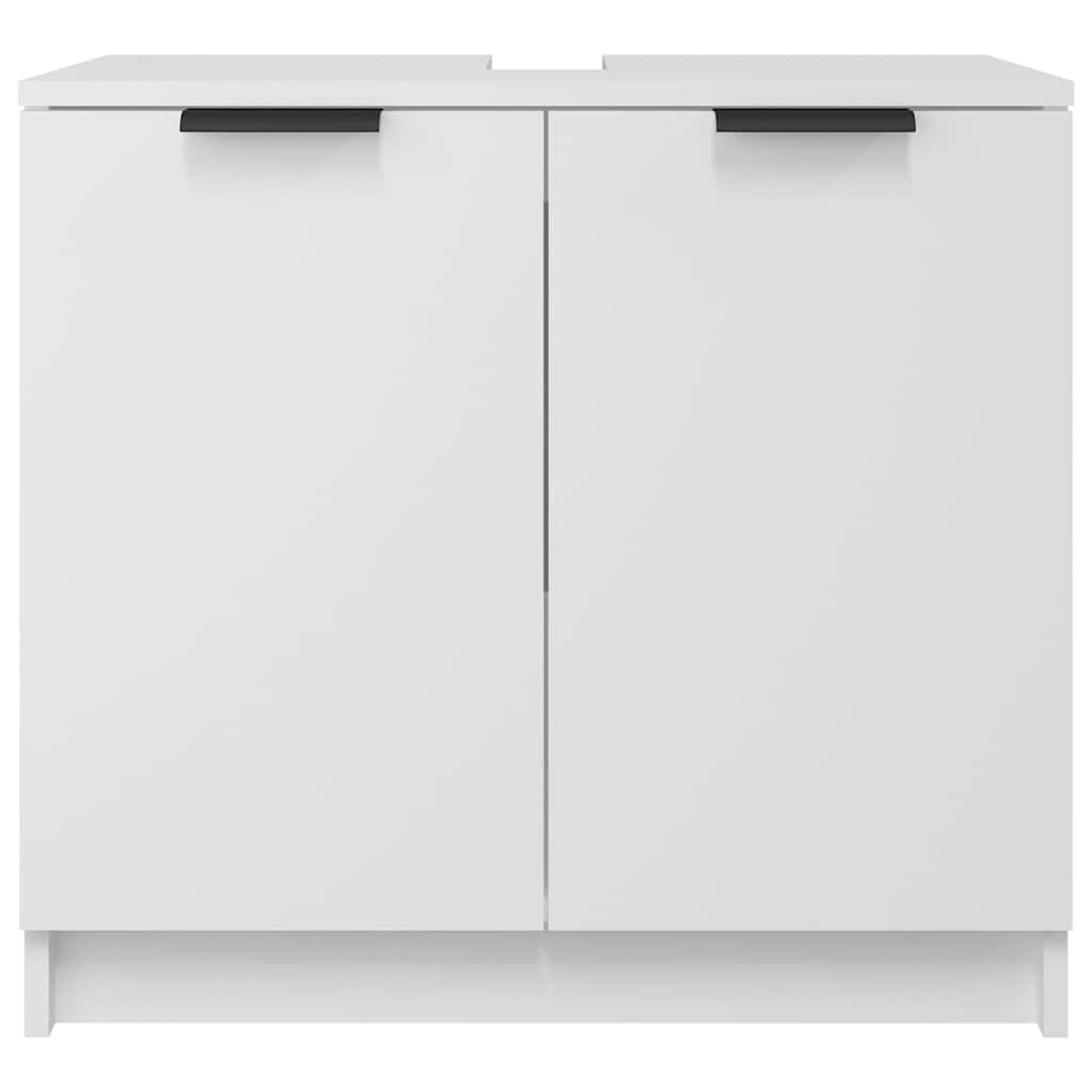 vidaXL Dulap de baie, alb, 64,5x33,5x59 cm, lemn compozit