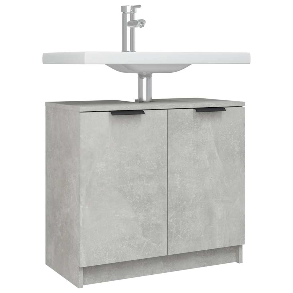 vidaXL Dulap de baie, gri beton, 64,5x33,5x59 cm, lemn compozit