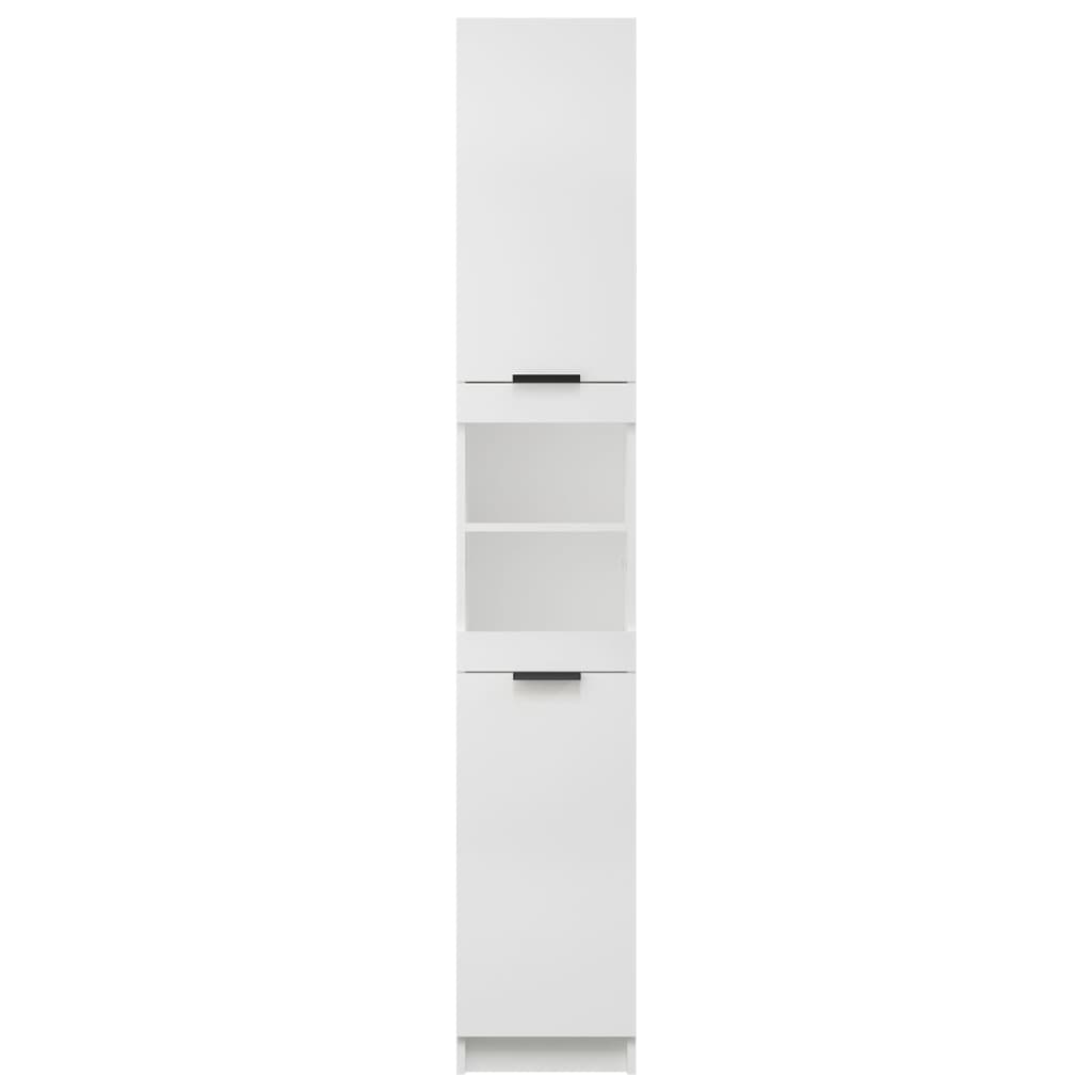 vidaXL Dulap de baie, alb, 32x34x188,5 cm, lemn compozit