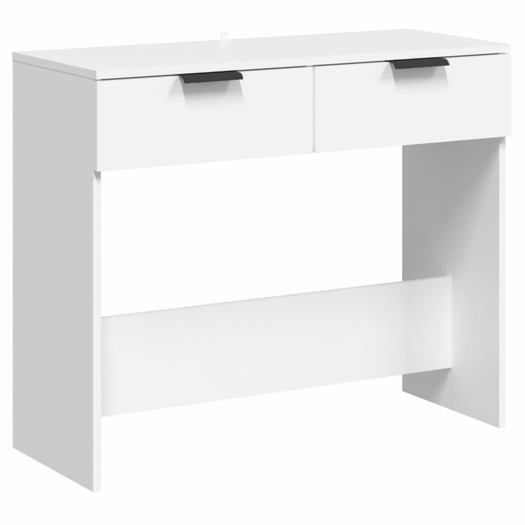 vidaXL Măsuță consolă, alb, 90x36x75 cm, lemn prelucrat vidaXL Măsuță consolă, alb, 90x36x75 cm, lemn prelucrat