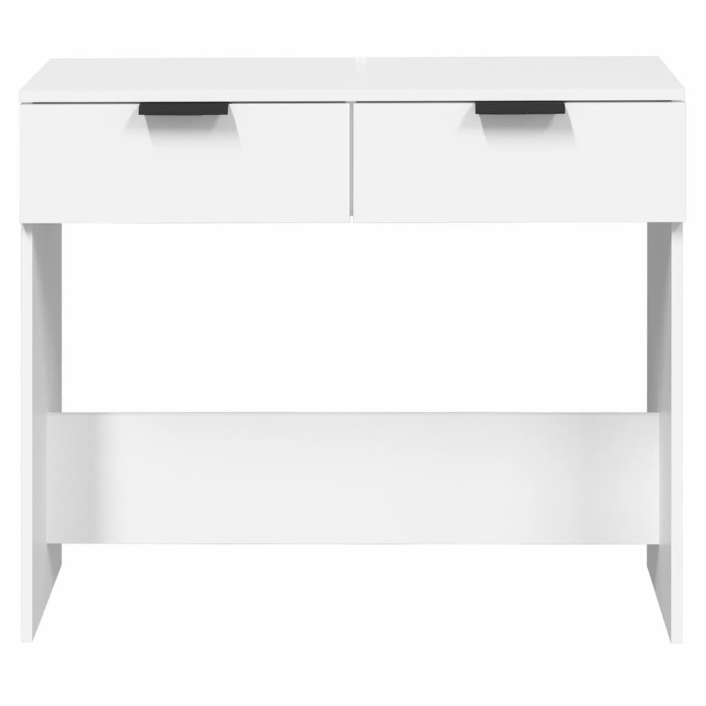 vidaXL Măsuță consolă, alb, 90x36x75 cm, lemn prelucrat vidaXL Măsuță consolă, alb, 90x36x75 cm, lemn prelucrat