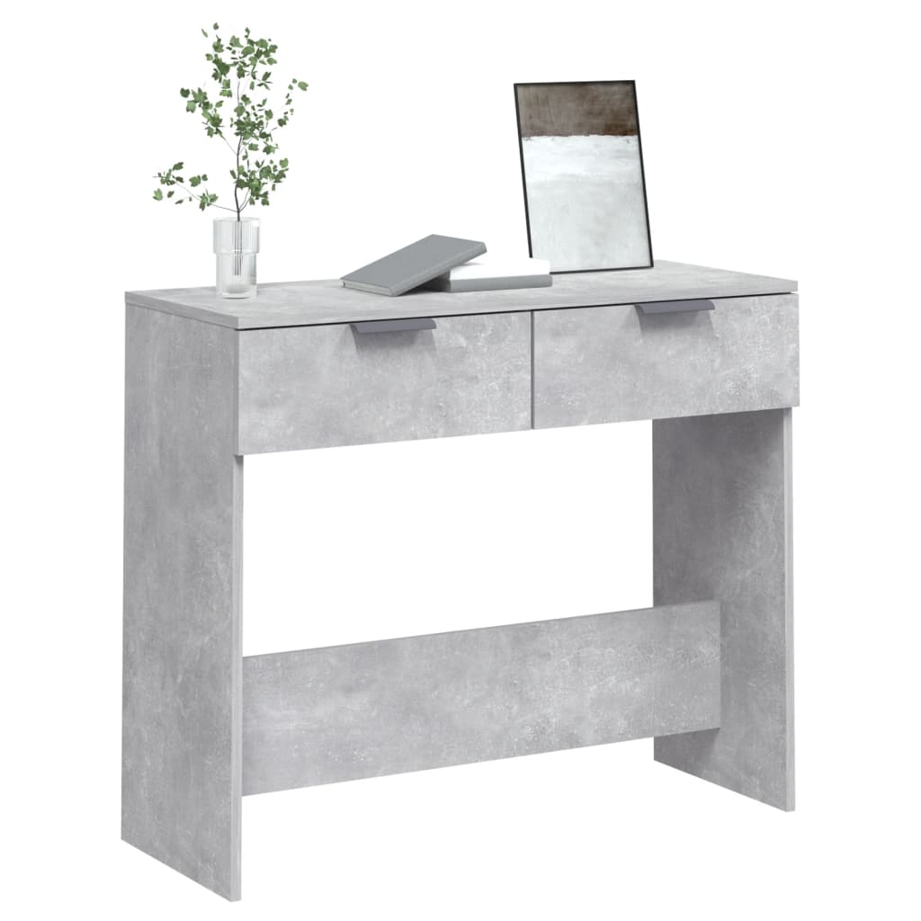 vidaXL Măsuță consolă, gri beton, 90x36x75 cm, lemn prelucrat vidaXL Măsuță consolă, gri beton, 90x36x75 cm, lemn prelucrat