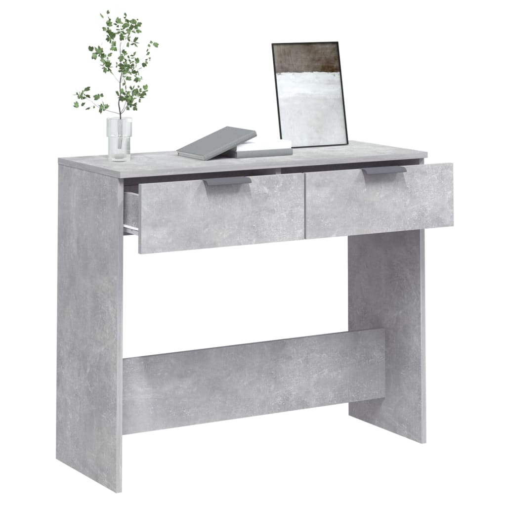 vidaXL Măsuță consolă, gri beton, 90x36x75 cm, lemn prelucrat vidaXL Măsuță consolă, gri beton, 90x36x75 cm, lemn prelucrat