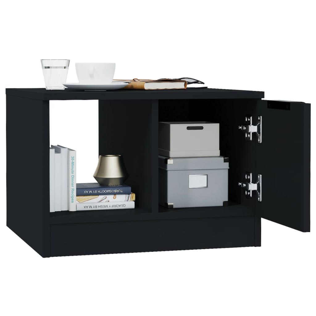 vidaXL Măsuță de cafea, negru, 50x50x36 cm, lemn prelucrat vidaXL Măsuță de cafea, negru, 50x50x36 cm, lemn prelucrat