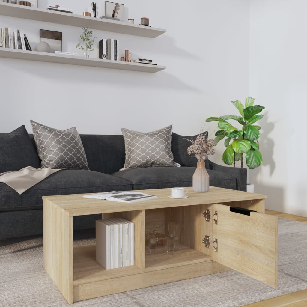 vidaXL Măsuță de cafea, stejar sonoma, 102x50x36 cm, lemn prelucrat vidaXL Măsuță de cafea, stejar sonoma, 102x50x36 cm, lemn prelucrat