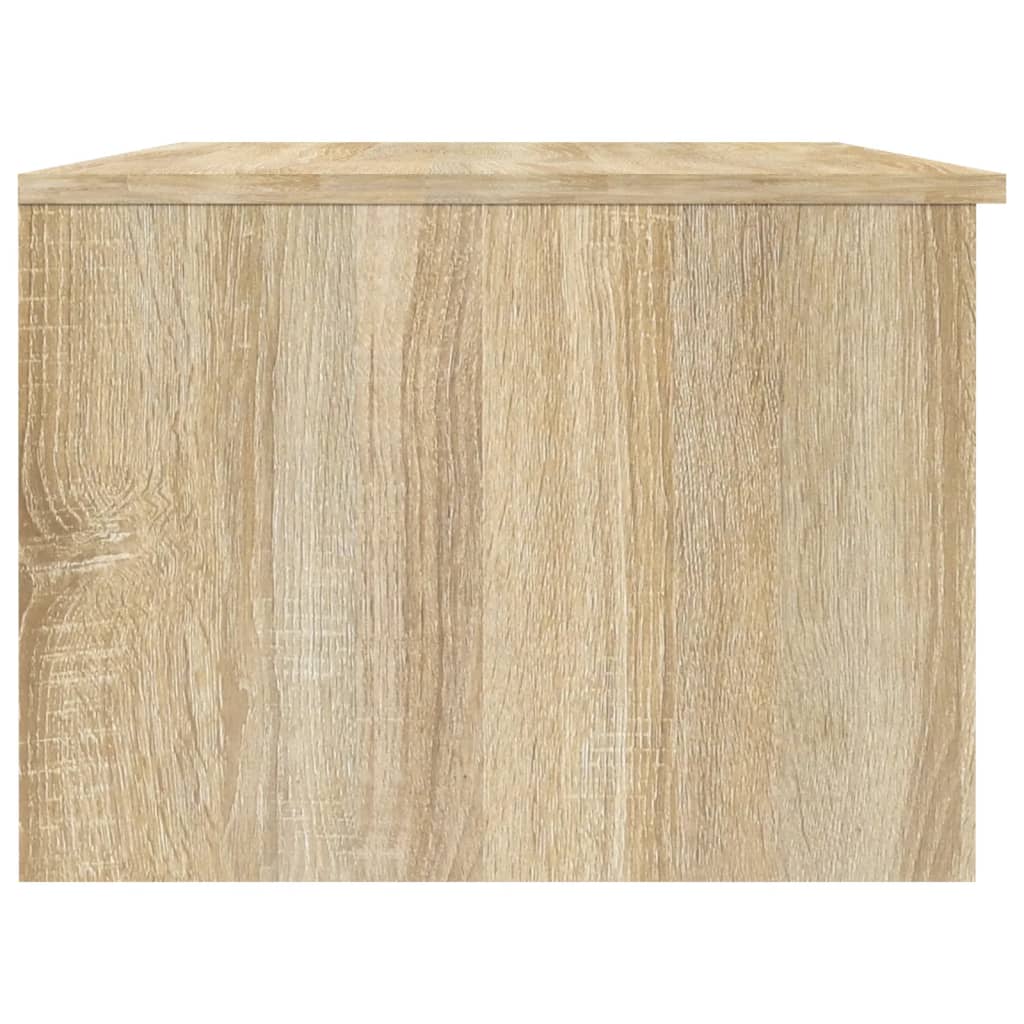 vidaXL Măsuță cafea, alb / stejar sonoma, 102x50x36 cm, lemn prelucrat vidaXL Măsuță cafea, alb / stejar sonoma, 102x50x36 cm, lemn prelucrat