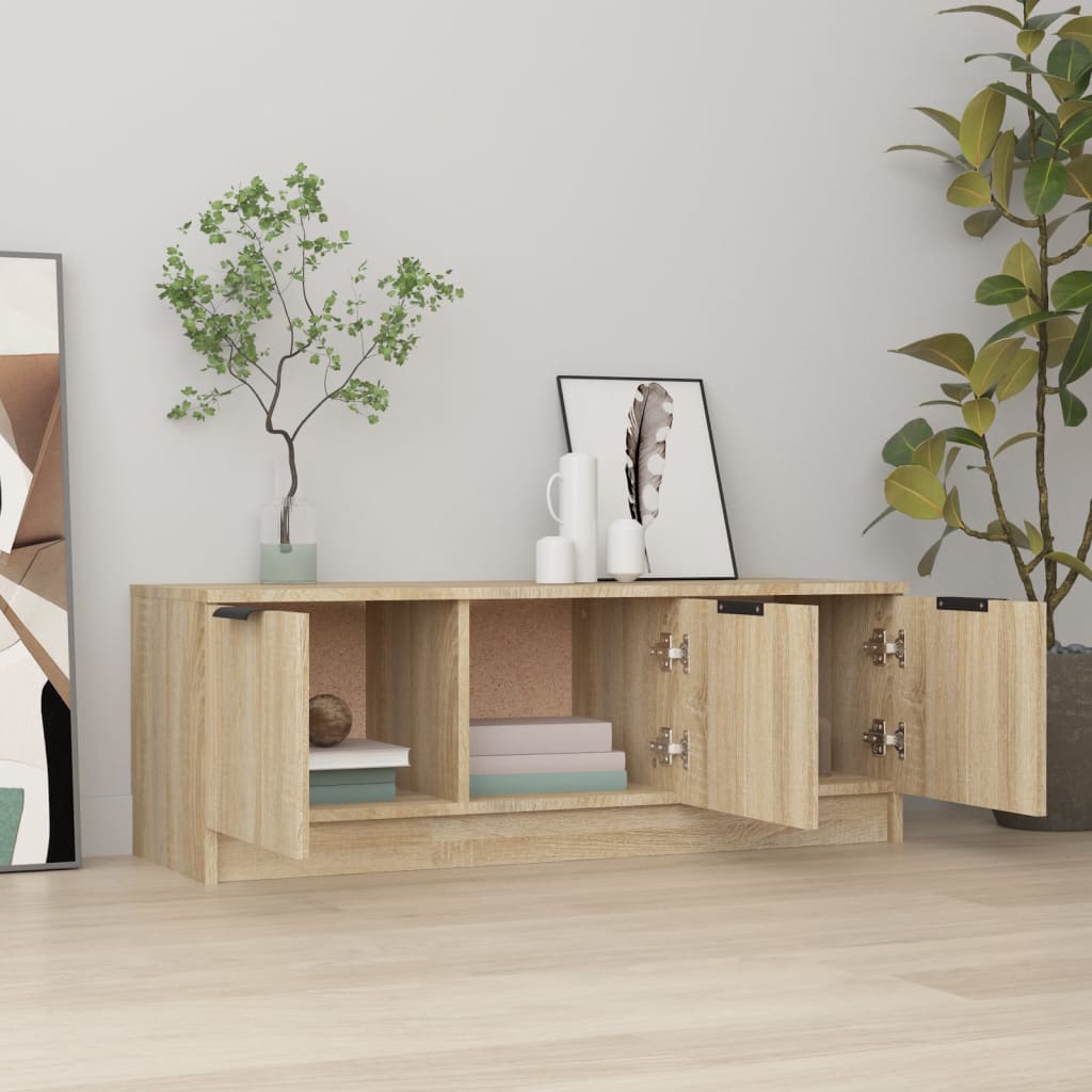 vidaXL Comodă TV, stejar sonoma, 102x35x36,5 cm, lemn prelucrat vidaXL Comodă TV, stejar sonoma, 102x35x36,5 cm, lemn prelucrat