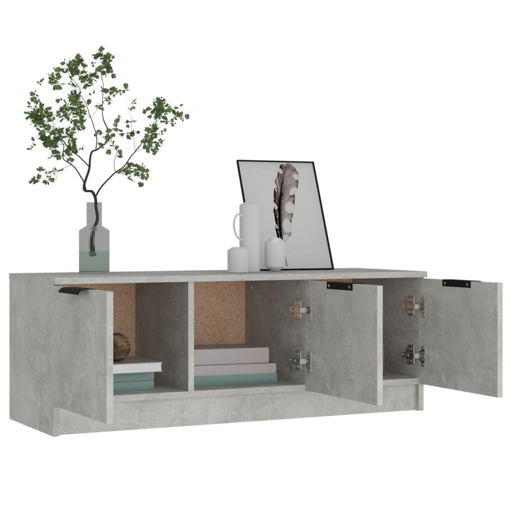 vidaXL Comodă TV, gri beton, 102x35x36,5 cm, lemn prelucrat vidaXL Comodă TV, gri beton, 102x35x36,5 cm, lemn prelucrat