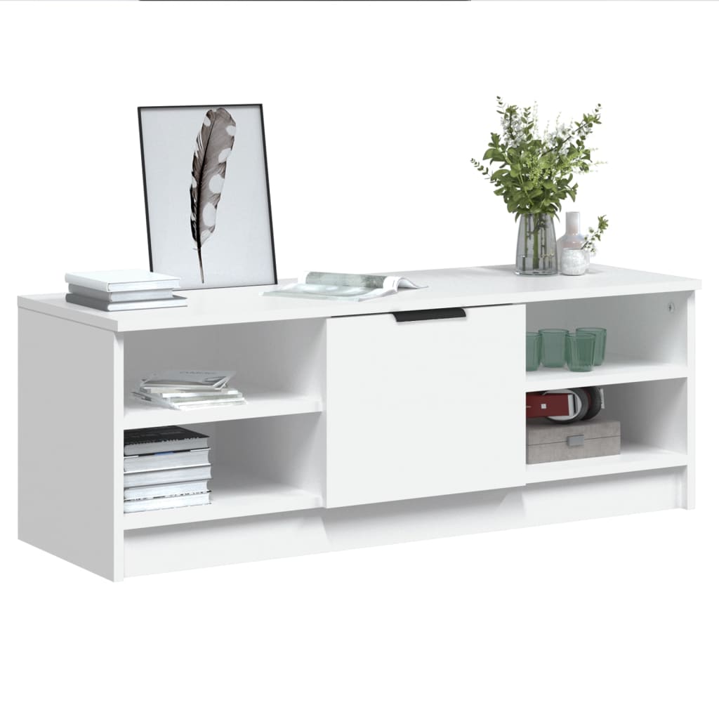 vidaXL Comodă TV, alb, 102x35,5x36,5 cm, lemn compozit vidaXL Comodă TV, alb, 102x35,5x36,5 cm, lemn compozit