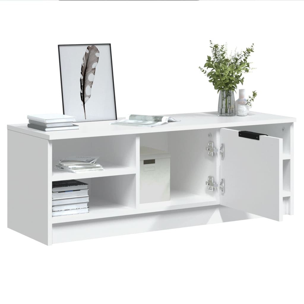vidaXL Comodă TV, alb, 102x35,5x36,5 cm, lemn compozit vidaXL Comodă TV, alb, 102x35,5x36,5 cm, lemn compozit