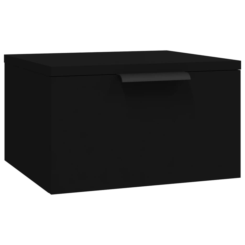 vidaXL Noptieră de perete, negru, 34x30x20 cm vidaXL Noptieră de perete, negru, 34x30x20 cm