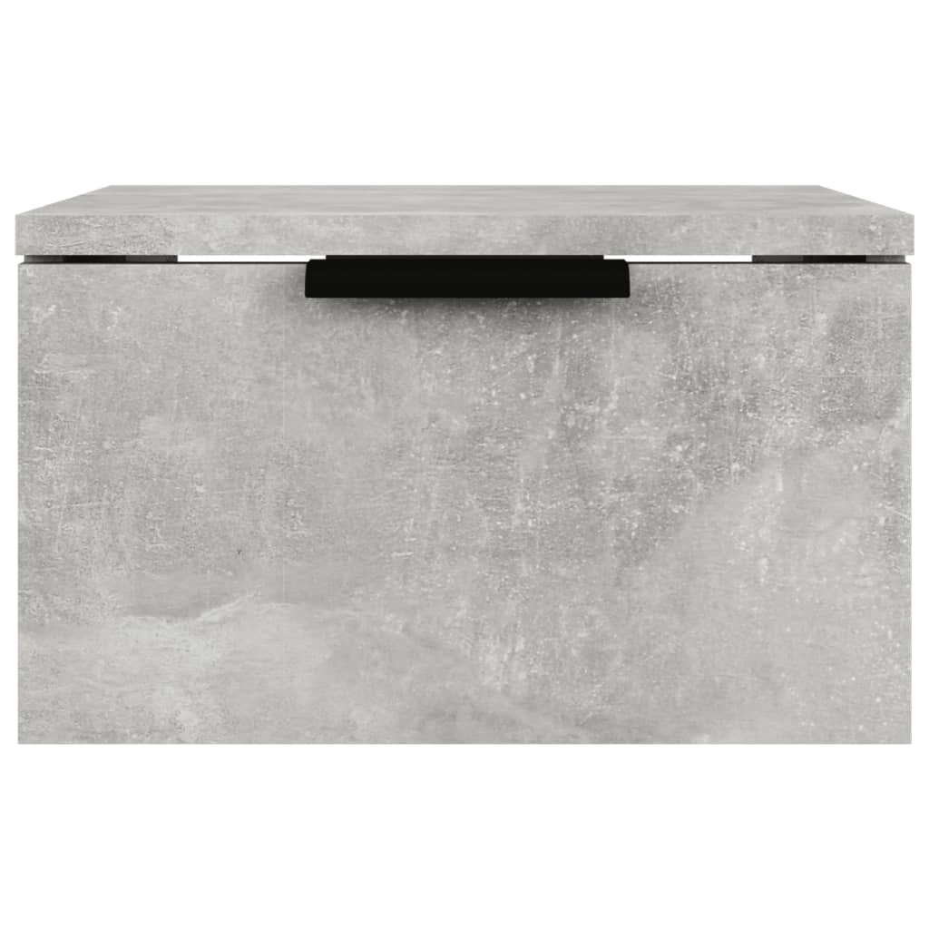 vidaXL Noptiere de perete, 2 buc., gri beton, 34x30x20 cm