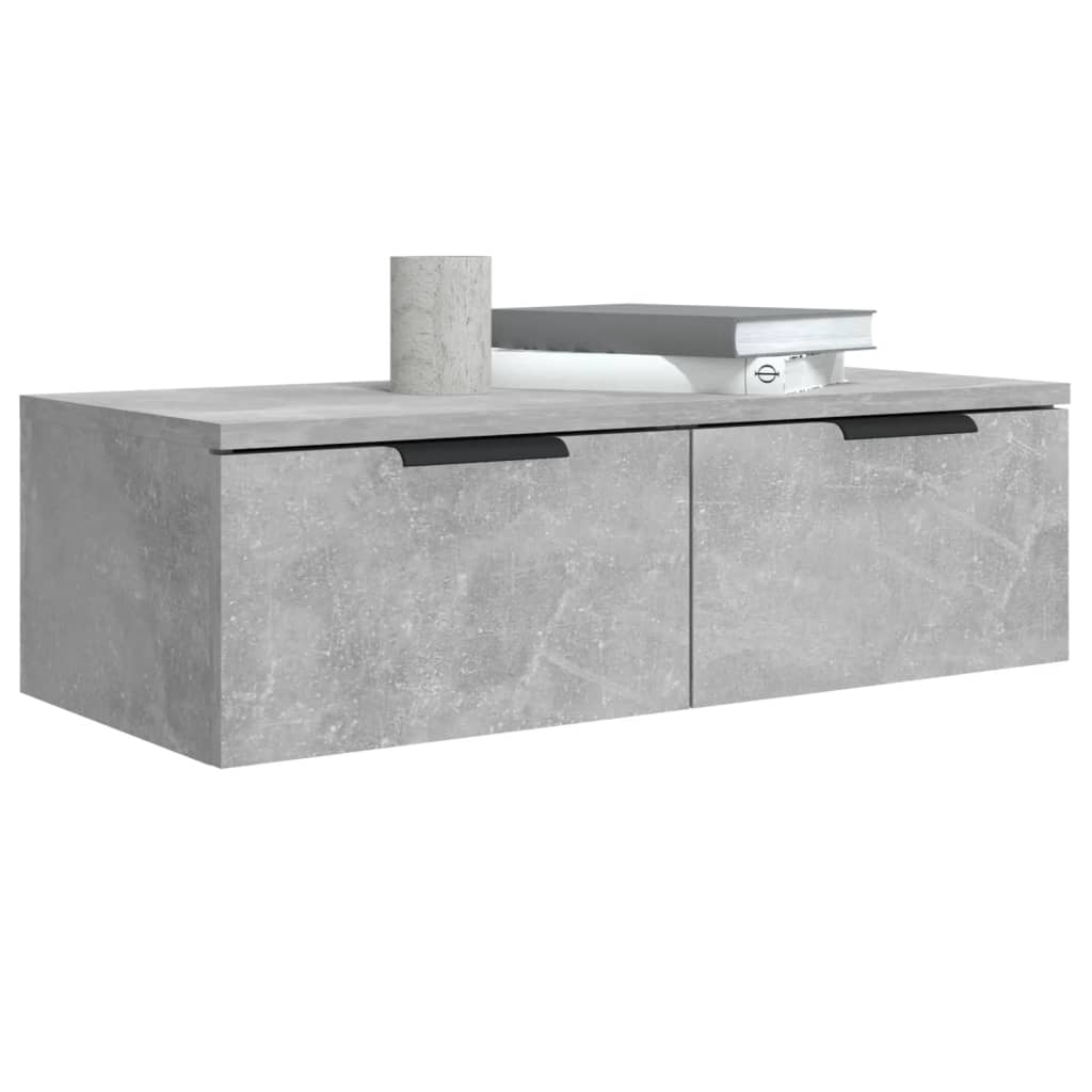 vidaXL Dulap de perete, gri beton, 68x30x20 cm, lemn compozit
