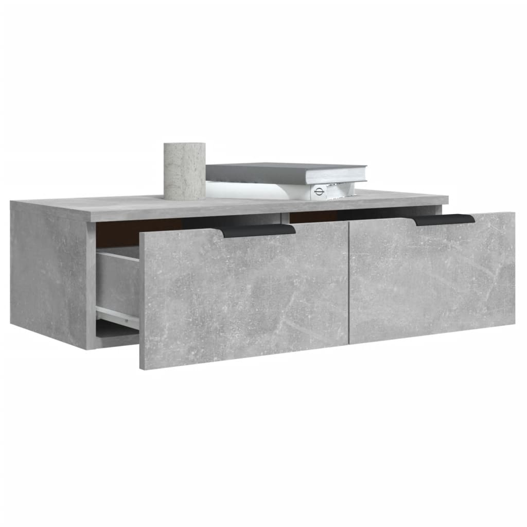 vidaXL Dulap de perete, gri beton, 68x30x20 cm, lemn compozit