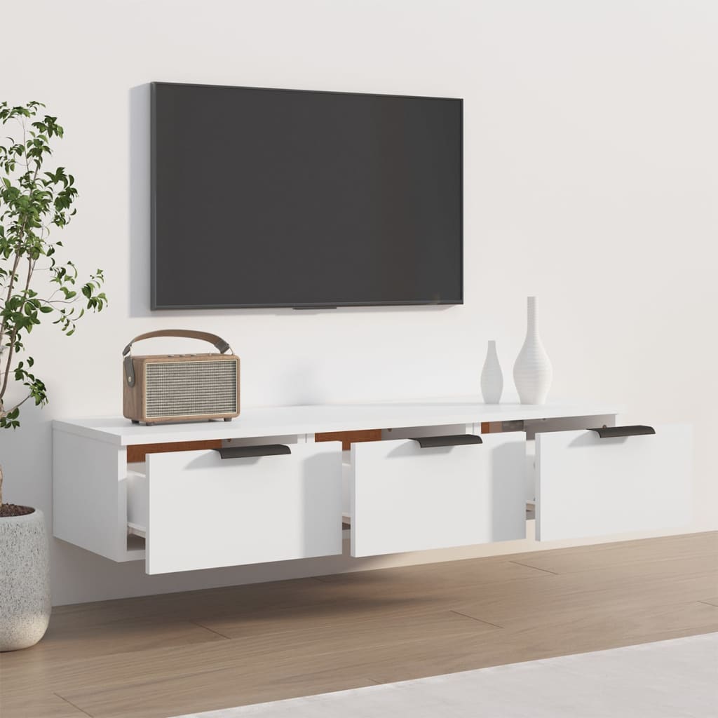 vidaXL Dulap de perete, alb, 102x30x20 cm, lemn compozit vidaXL Dulap de perete, alb, 102x30x20 cm, lemn compozit