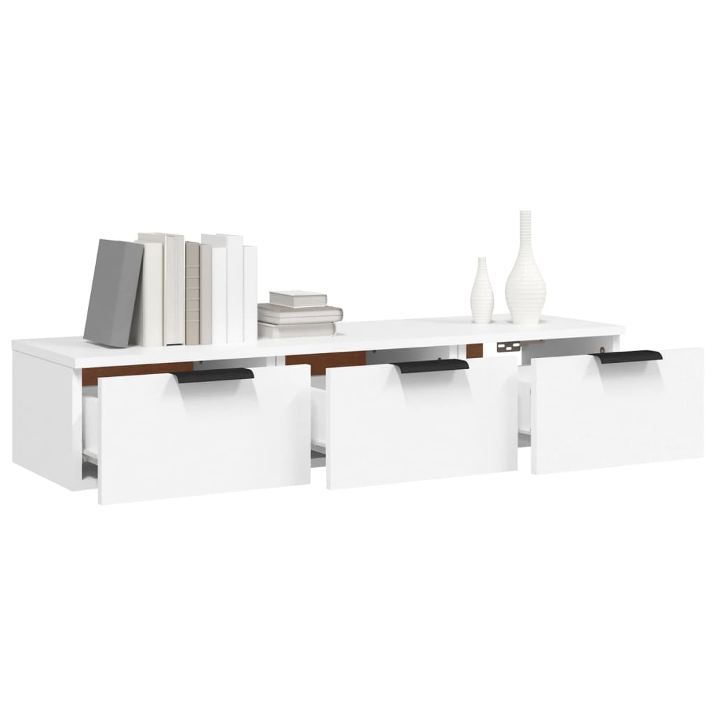 vidaXL Dulap de perete, alb, 102x30x20 cm, lemn compozit vidaXL Dulap de perete, alb, 102x30x20 cm, lemn compozit