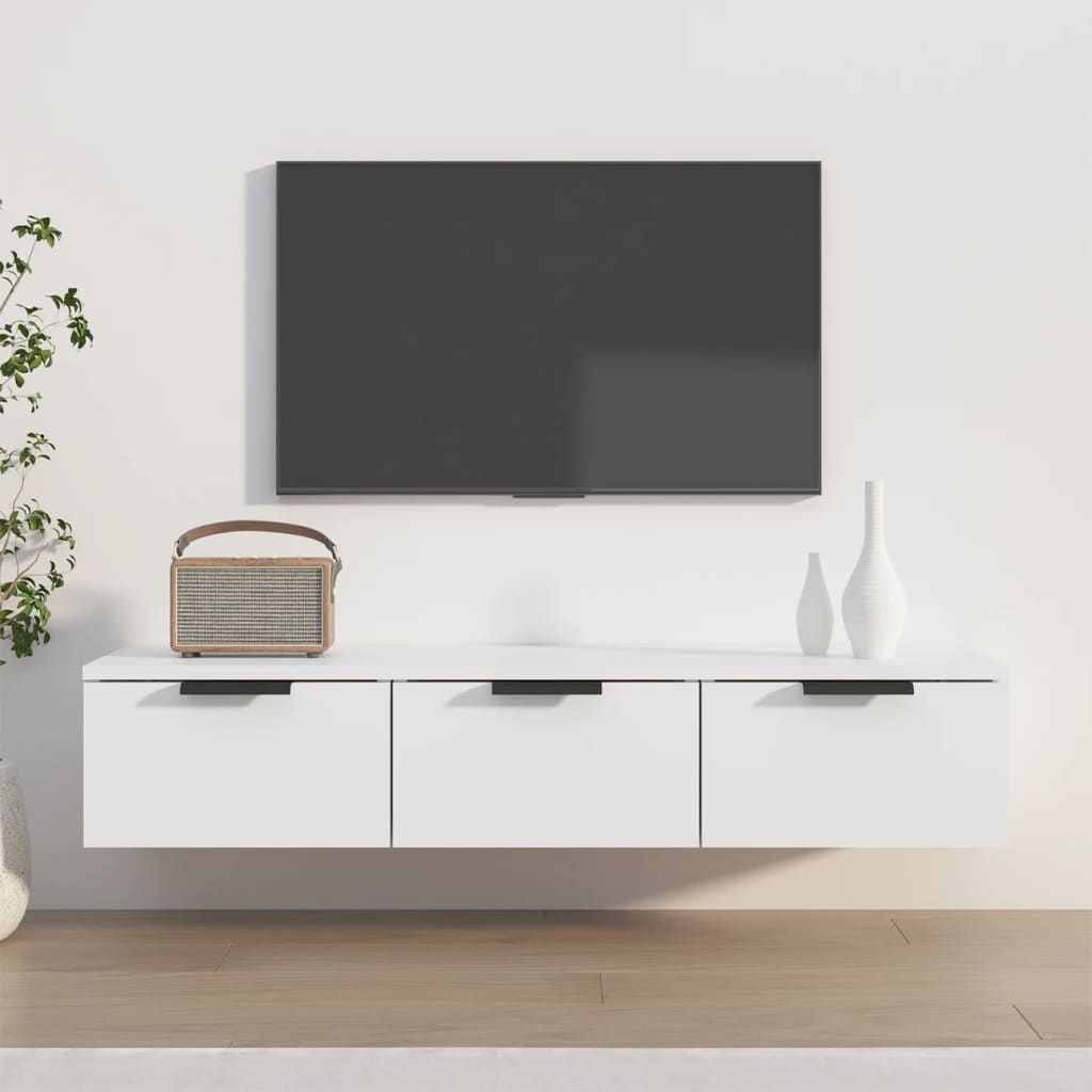 vidaXL Dulap de perete, alb, 102x30x20 cm, lemn compozit vidaXL Dulap de perete, alb, 102x30x20 cm, lemn compozit