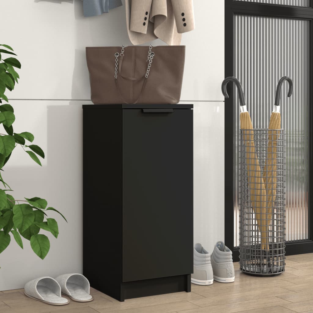 vidaXL Pantofar, negru, 30x35x70 cm, lemn compozit vidaXL Pantofar, negru, 30x35x70 cm, lemn compozit