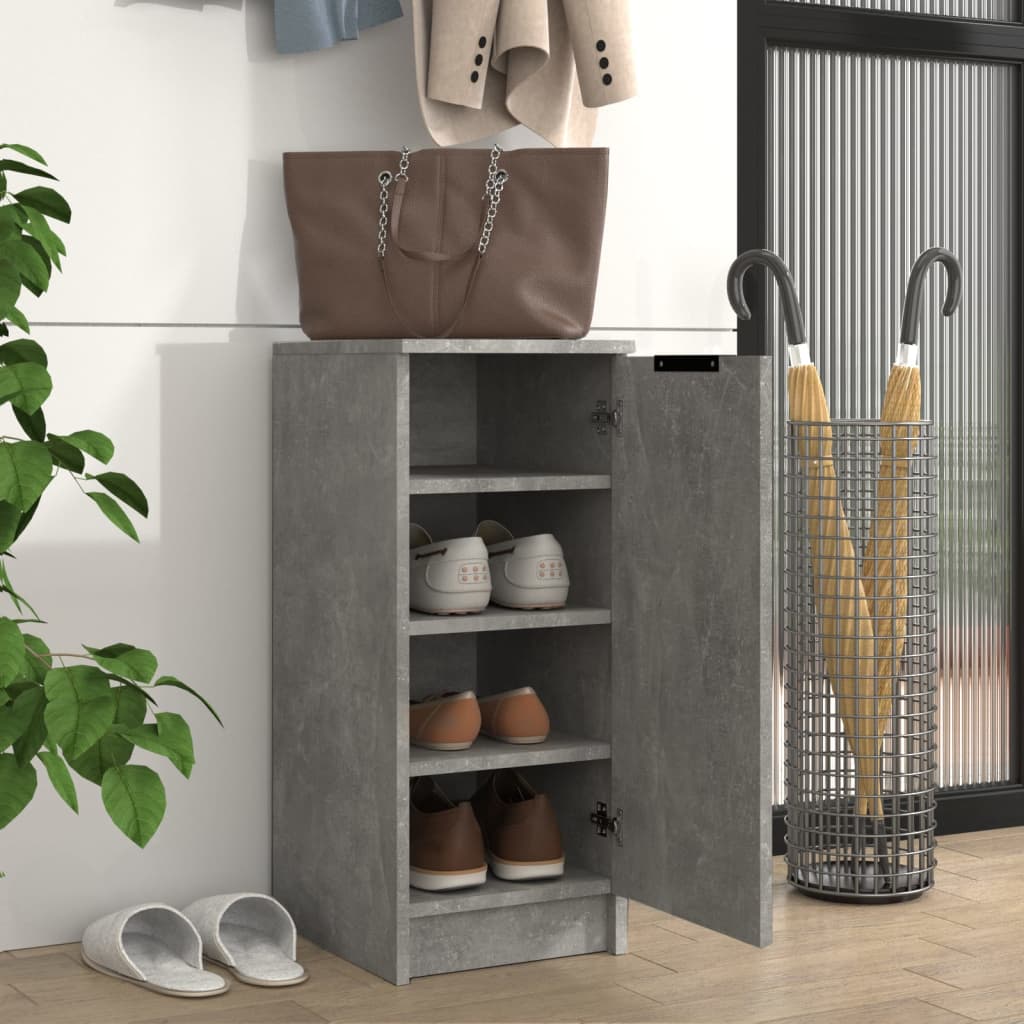 vidaXL Pantofar, gri beton, 30x35x70 cm, lemn compozit
